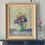 sold out - Vintage Mid Century Still Life Oil Painting by Birgit Trulsson from Sweden