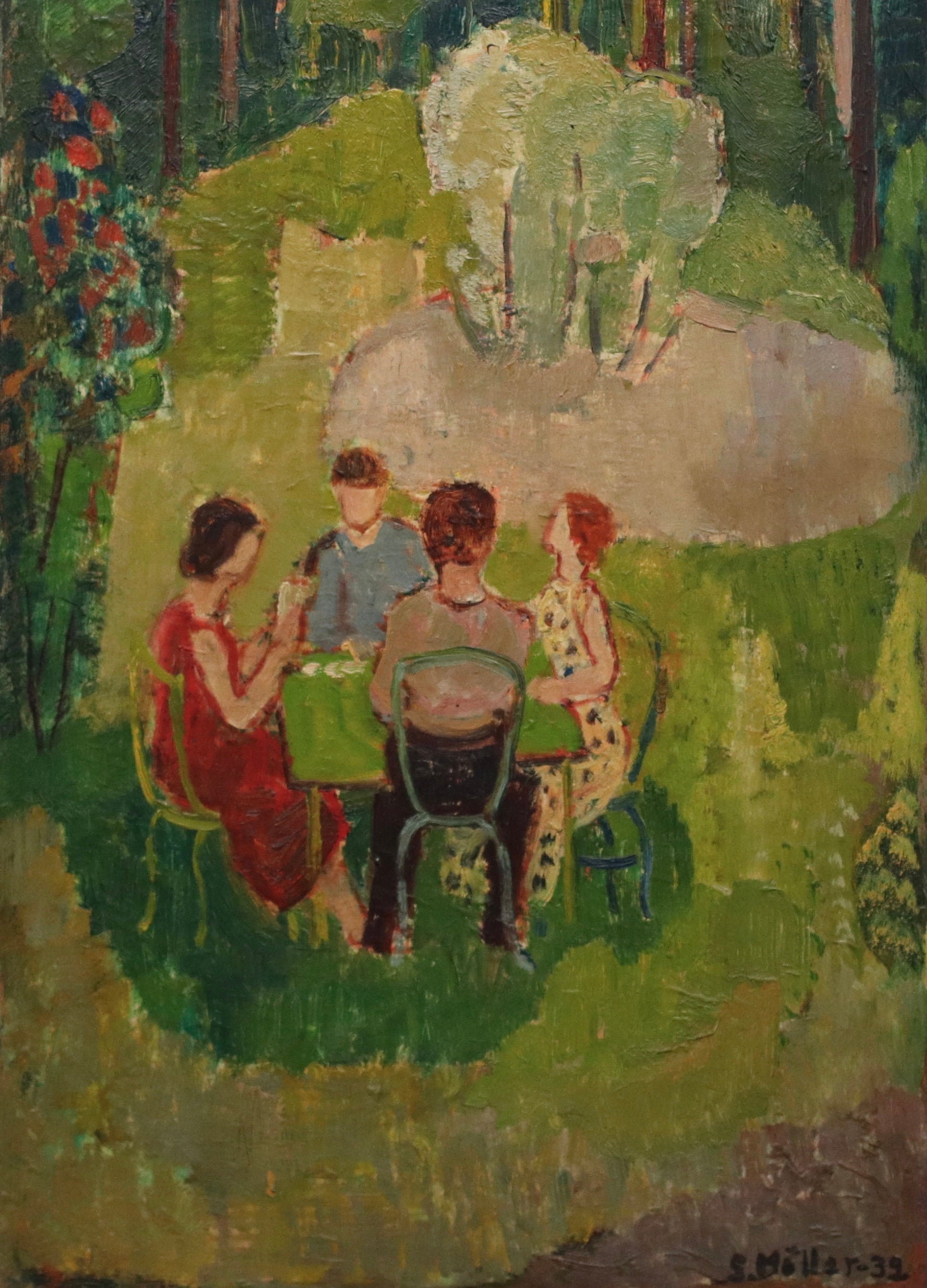Vintage Landscape Oil Painting by S Möller from Sweden 1932