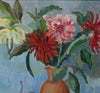 Vintage Mid Century Still Life Oil Painting from Sweden Signed Olsson