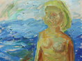 Load image into Gallery viewer, Vintage Figure Expressionist Oil Painting from Sweden by Emland 1960's
