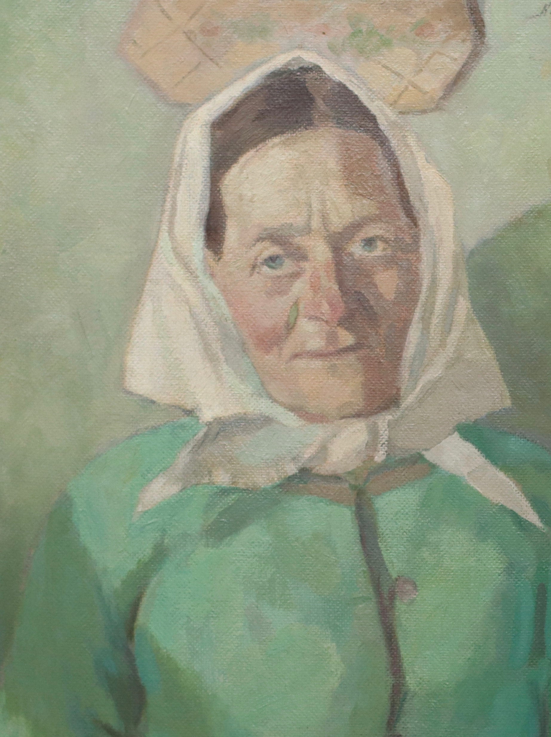 Large Original Portrait Oil Painting from Sweden 1945