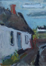 Vintage Landscape Oil Painting Signed J Bören from Sweden