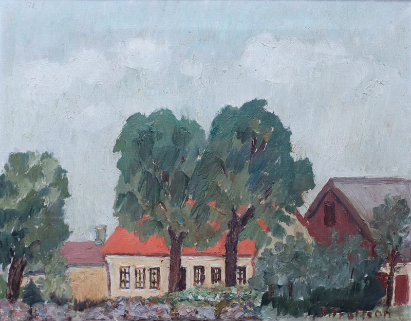 sold out - Vintage Mid Century Oil Painting by Birgit Trulsson from Sweden