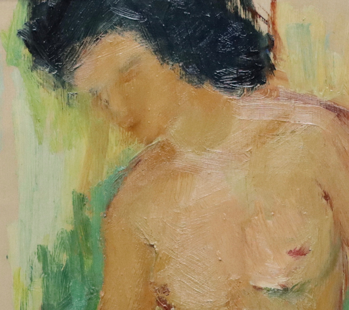 Vintage Figure Painting by Fabian Lundqvist from Sweden 1948
