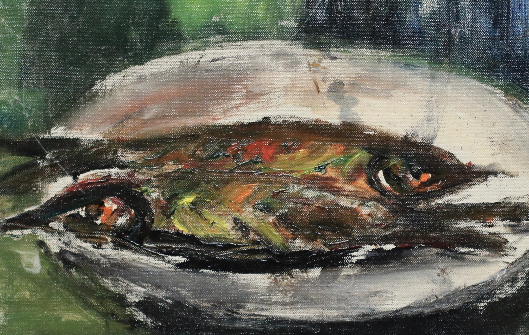 Mid Century Still Life Oil Painting  from Sweden 1960s
