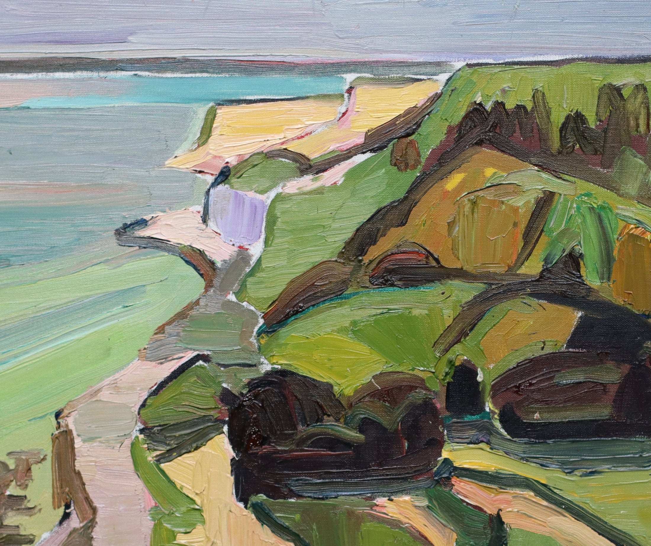 Mid Century Original Oil Painting from Sweden by Gunnar Jonn