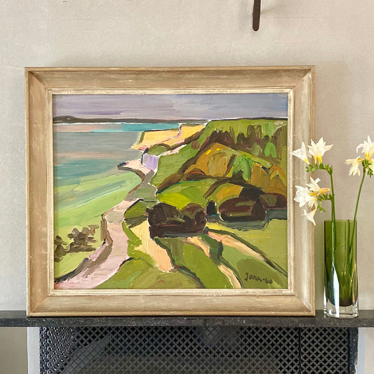 Mid Century Original Oil Painting from Sweden by Gunnar Jonn
