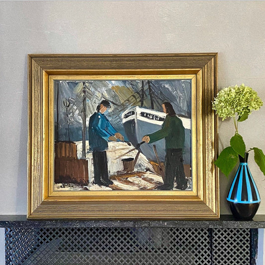 RESERVED NG Original Vintage Oil Painting by Arne Wallsten from Sweden