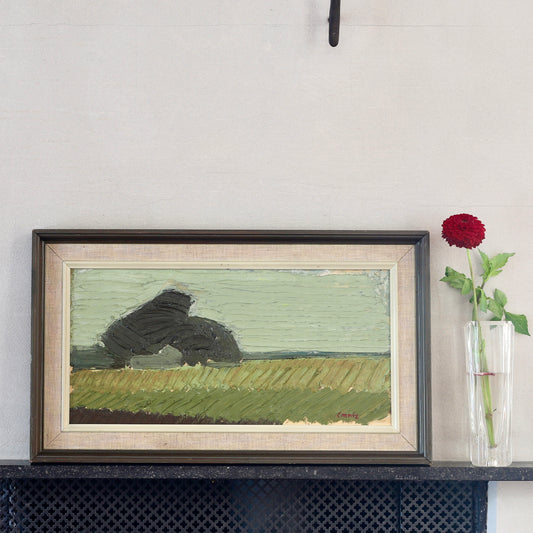 Vintage Art Original Landscape Oil Painting From Sweden by B Crantz