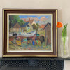 Mid Century Original Oil Painting From Sweden By E Skans