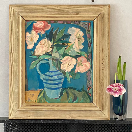 Mid Century Original Still Life By Gerhard Karlmark Sweden