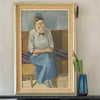 Vintage Portrait Oil Painting by Tage Nilsson from Sweden