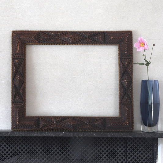 Vintage Art Room Original Tramp Art Frame from Sweden