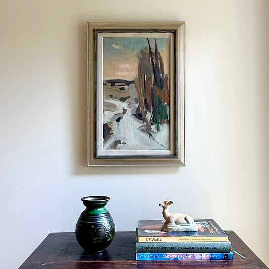 Vintage Art Original Landscape Oil Painting by EW Persson From Sweden