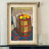 Mid Century Original Still Life Oil Painting From Sweden by N Werner