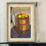 Mid Century Original Still Life Oil Painting From Sweden by N Werner