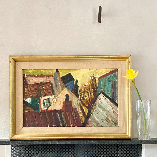 Original Vintage Mid Century Oil Painting By B Andersson Sweden