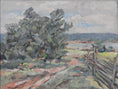 Load image into Gallery viewer, Oil Painting Mid Century Landscape By  Berndtsson Sweden
