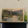 Mid Century Landscape Oil Painting By Harry Thomander Sweden