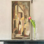 Mid Century Abstract Oil Painting From Sweden