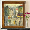Original Oil Painting Vintage Mid Century of Paris in the Spring 1951