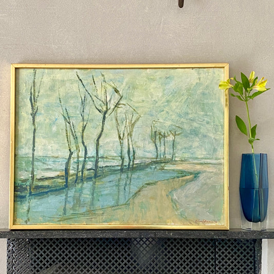 Mid Century Vintage Landscape From Sweden