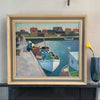 Mid Century Coastal Oil Painting from Sweden From 1952