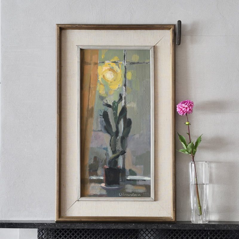 Vintage Interior Oil Painting From Sweden By L Wennersten 1962