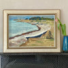 Vintage Coastal Painting by Tage Nilsson from Sweden