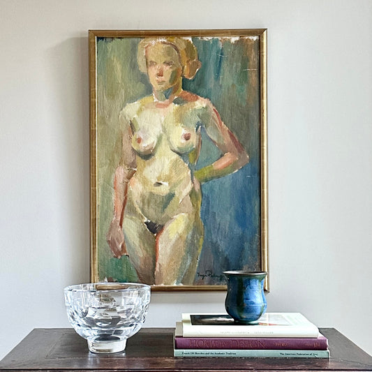 Original Vintage Figurative Oil Painting From Sweden I Palmgren