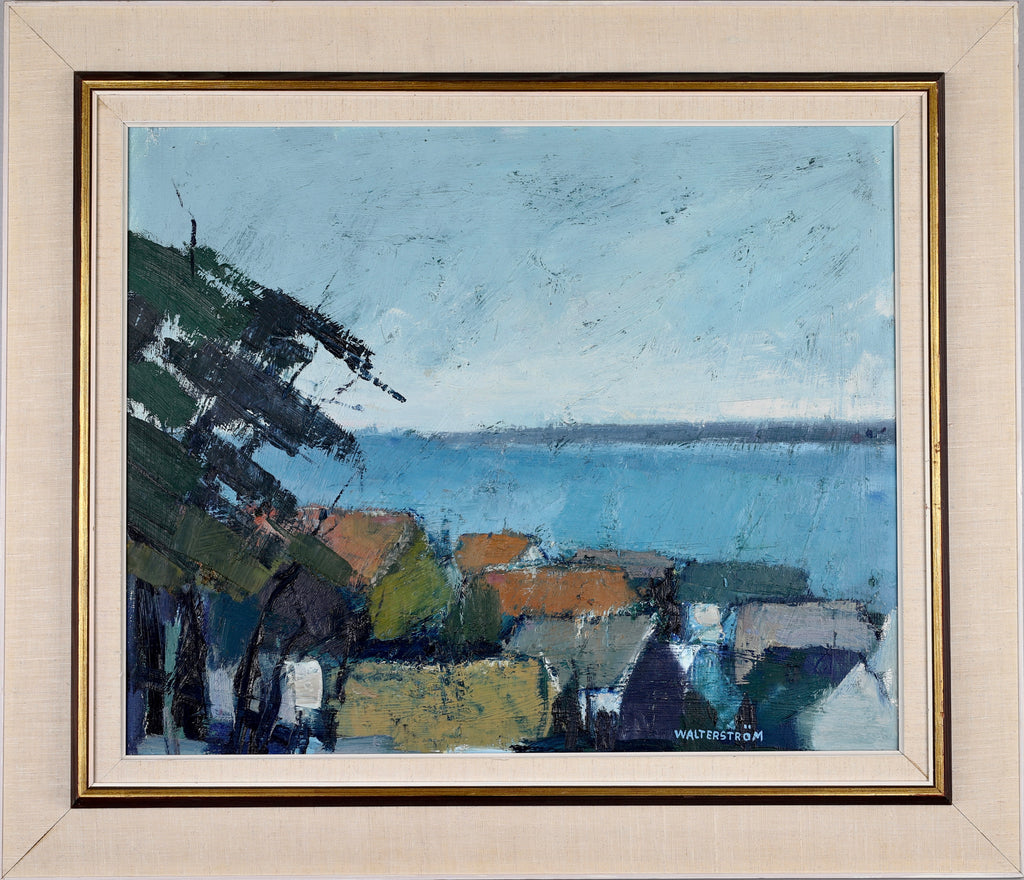 Mid Century Original Oil Painting From Sweden by Walterström