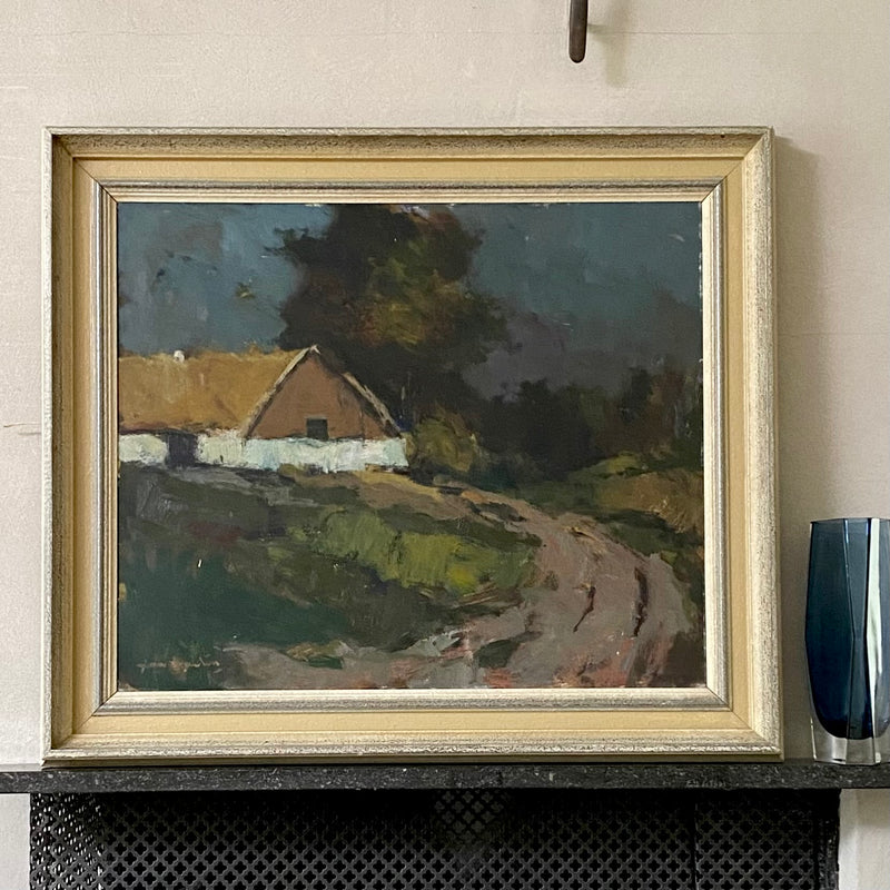 Original Landscape Oil Painting Vintage Mid Century By A Aspelin Sweden