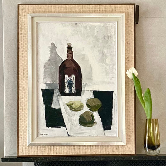 Mid Century Still Life Oil Painting By Allan Erwö Sweden