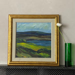 Mid Century Vintage Landscape Oil Painting By Kersti Flyckt Sweden