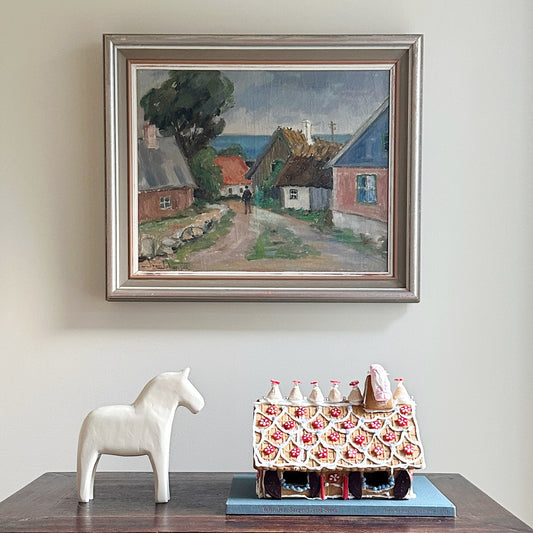 Vintage Art Original Oil Painting From Sweden by I Johansson