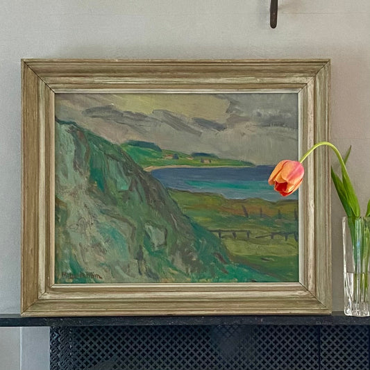 Original Oil Painting Vintage Mid Century By H Lundström Sweden