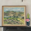 Vintage Art Room Mid Century Landscape Oil Painting From Sweden