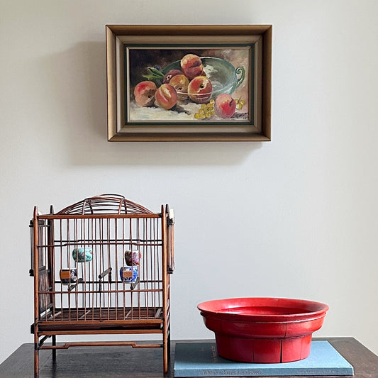 Vintage Mid Century Still Life Oil Painting By Torgny Sweden