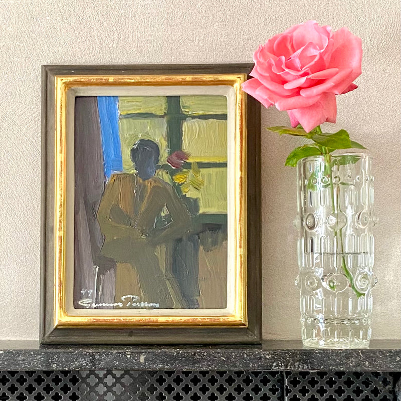 Mid Century Original Figure Oil Painting By G Persson Sweden 1949