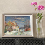 Colorful Vintage Original Oil Painting From Sweden