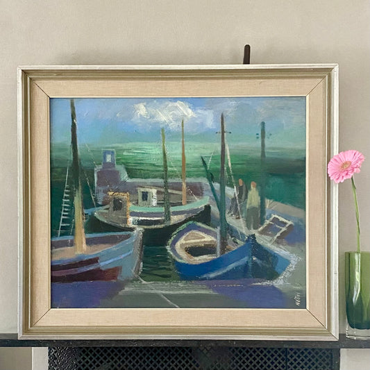 Large Mid Century Oil Painting From Sweden By Einar Nettlebladt 1949