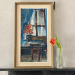 Mid Century Interior Oil Painting From Sweden