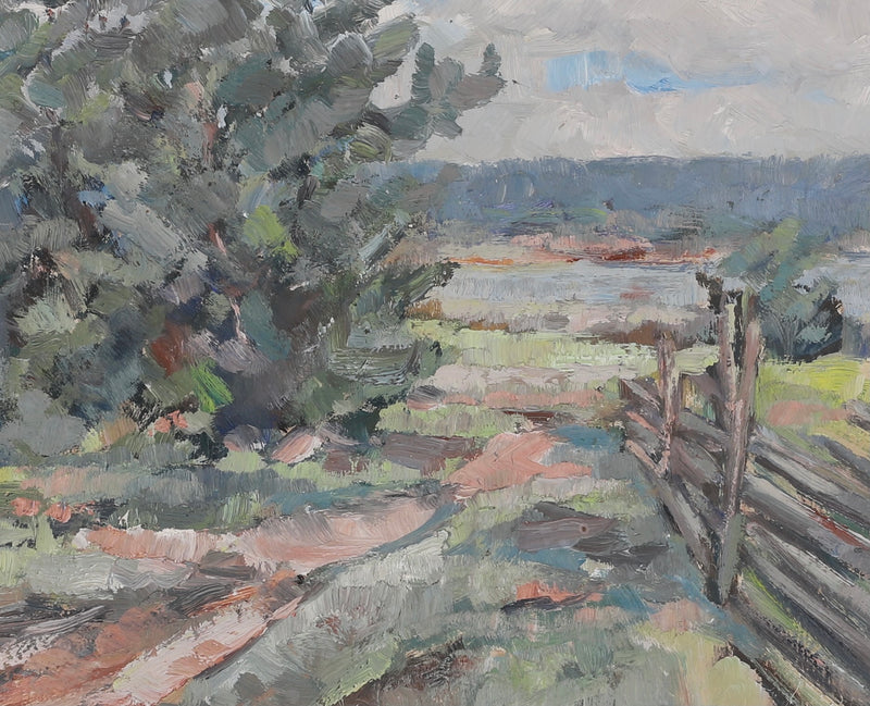 Oil Painting Mid Century Landscape By  Berndtsson Sweden