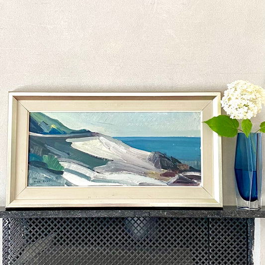 Mid Century Seascape Oil Painting By Allan Erwö Sweden