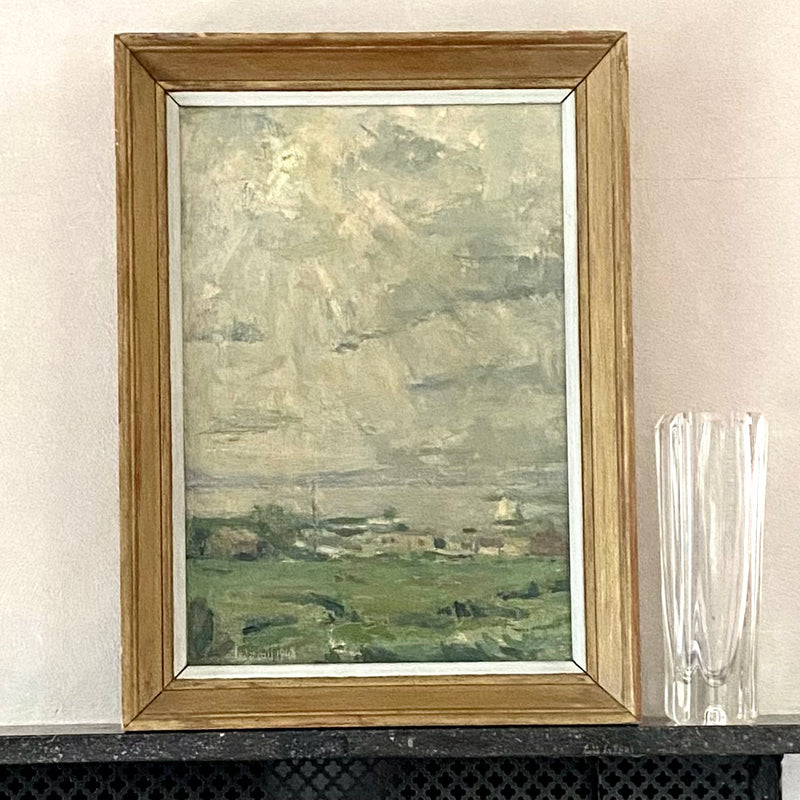 Framed Mid Century Oil Painting by Jervall From Sweden