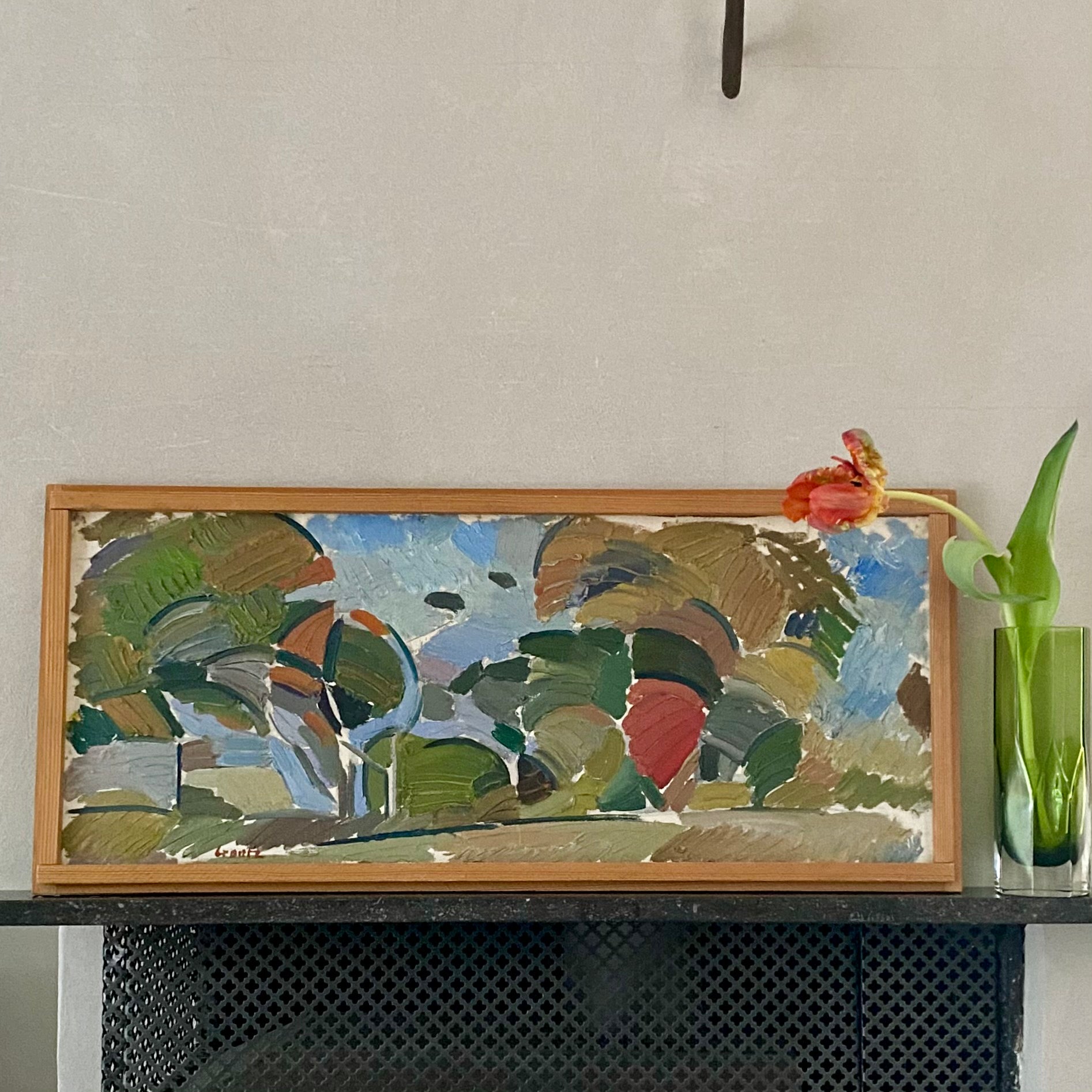 Mid Century Landscape Oil Painting By Bengt Crantz Sweden