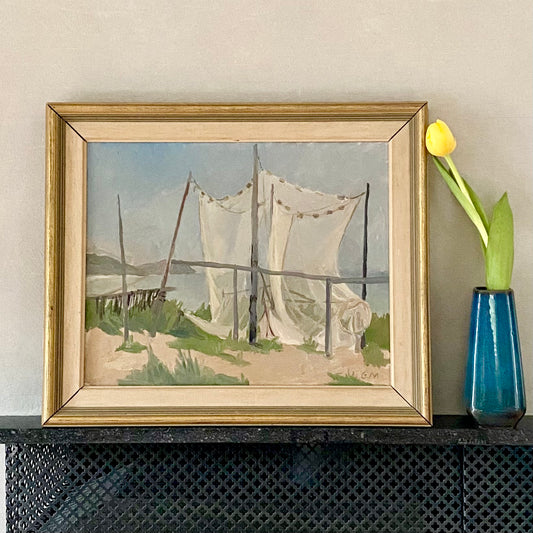 Mid Century Oil Painting from Sweden By Gunnar Malm