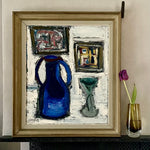 Mid Century Original Still Life Oil Painting from Sweden 1963