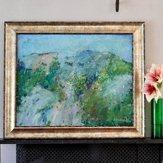 Vintage Original Landscape Oil Painting by A Fallberg Sweden