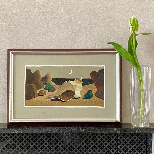 Mid Century Vintage Painting By E Cederberg Sweden